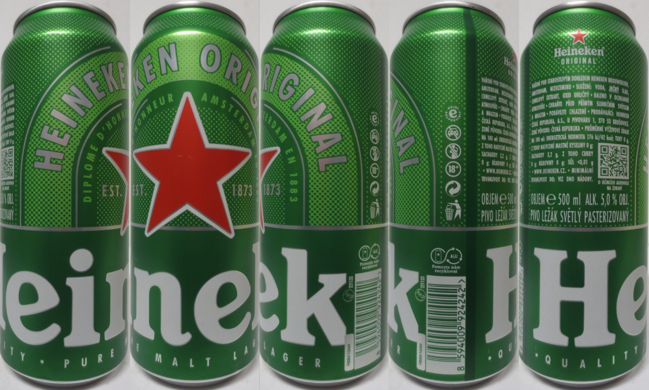 Heineken HEINEKEN ORIGINAL (CZ) (50cl) (B/O) č.1 