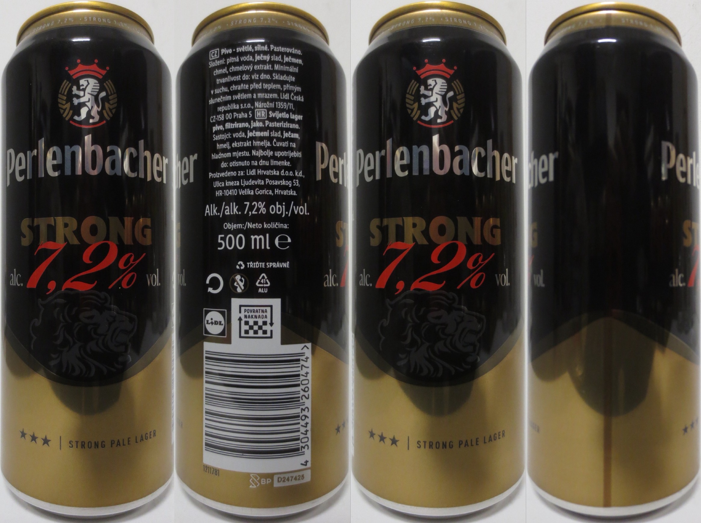 Perlenbacher STRONG alc. 7,2% vol. STRONG PALE LAGER (50cl) Nr.1 