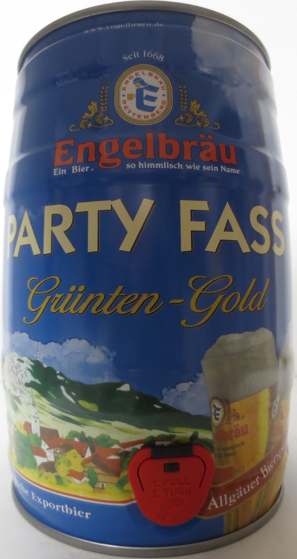 Engelbräu PARTY FASS Grünten-Gold (5L) Nr.1 