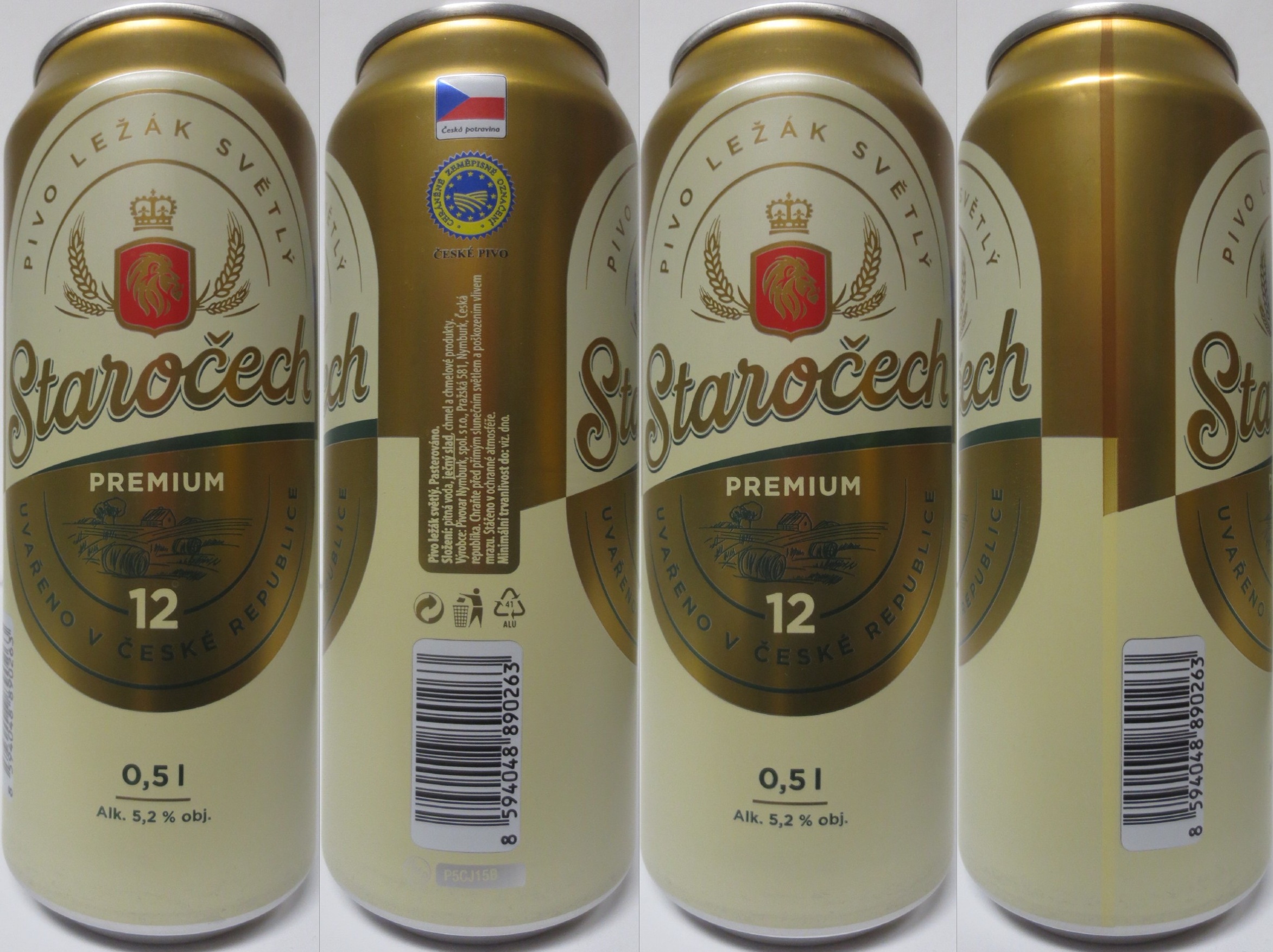 Staročech PREMIUM 12 PIVO LEŽÁK SVĚTLÝ (50cl) (B/O) č.1 