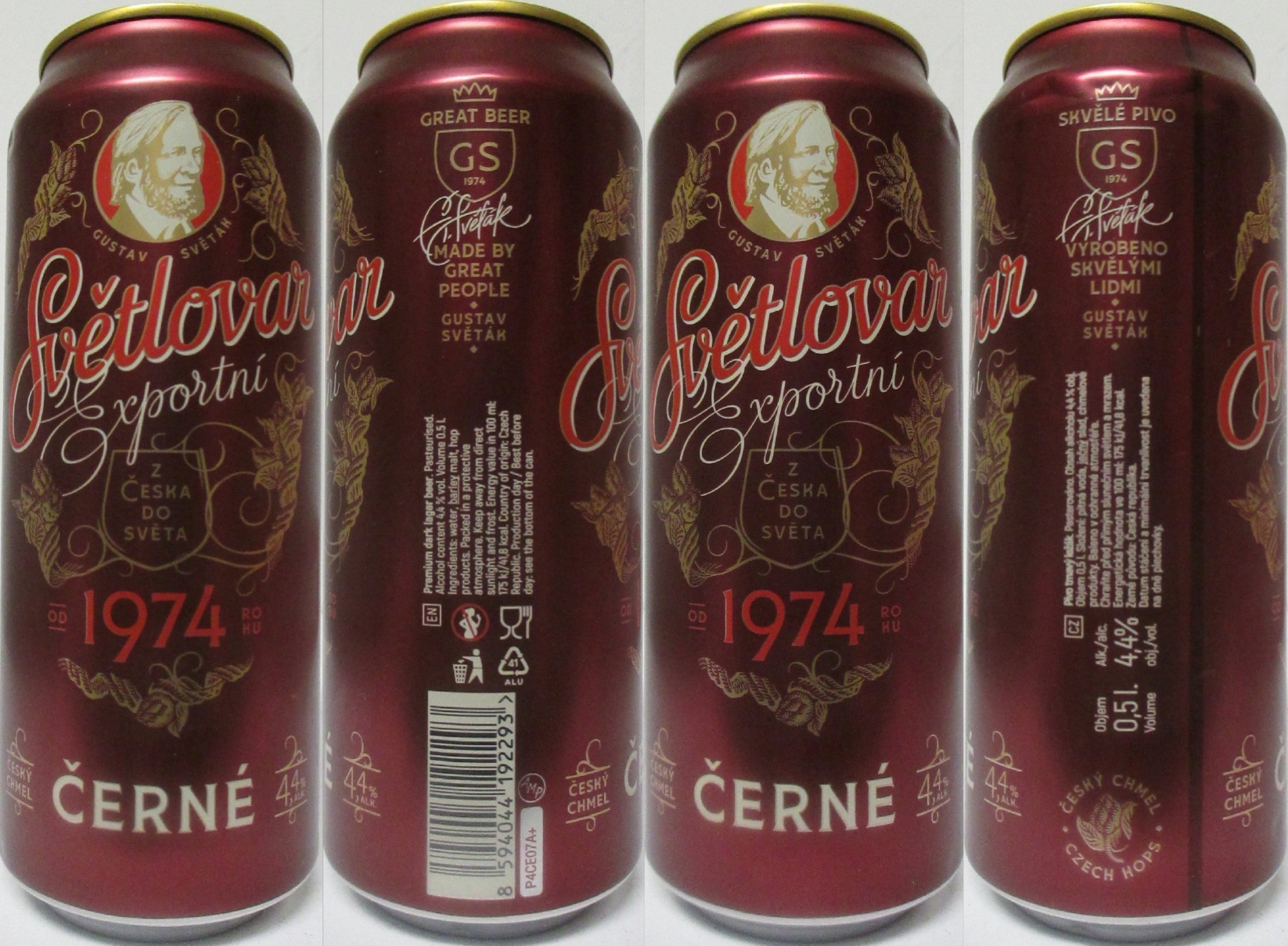 Světovar Exportní Z ČESKA DO SVĚTA OD 1974 ROKU ČERNÉ (CZ) (50cl) (B/O) č.1 