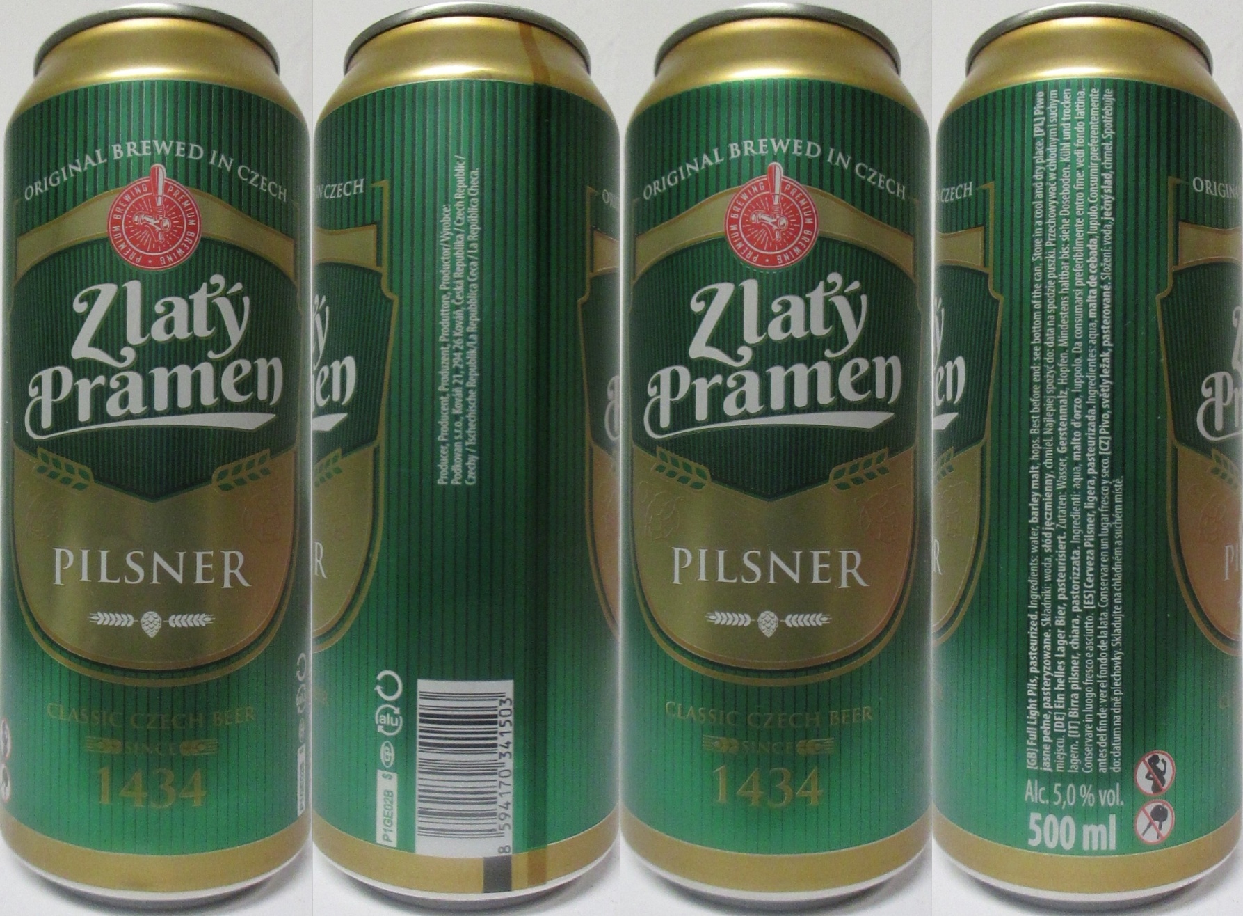 Zlatý Pramen PILSNER (CZ) (50cl) (B/O) č.1 