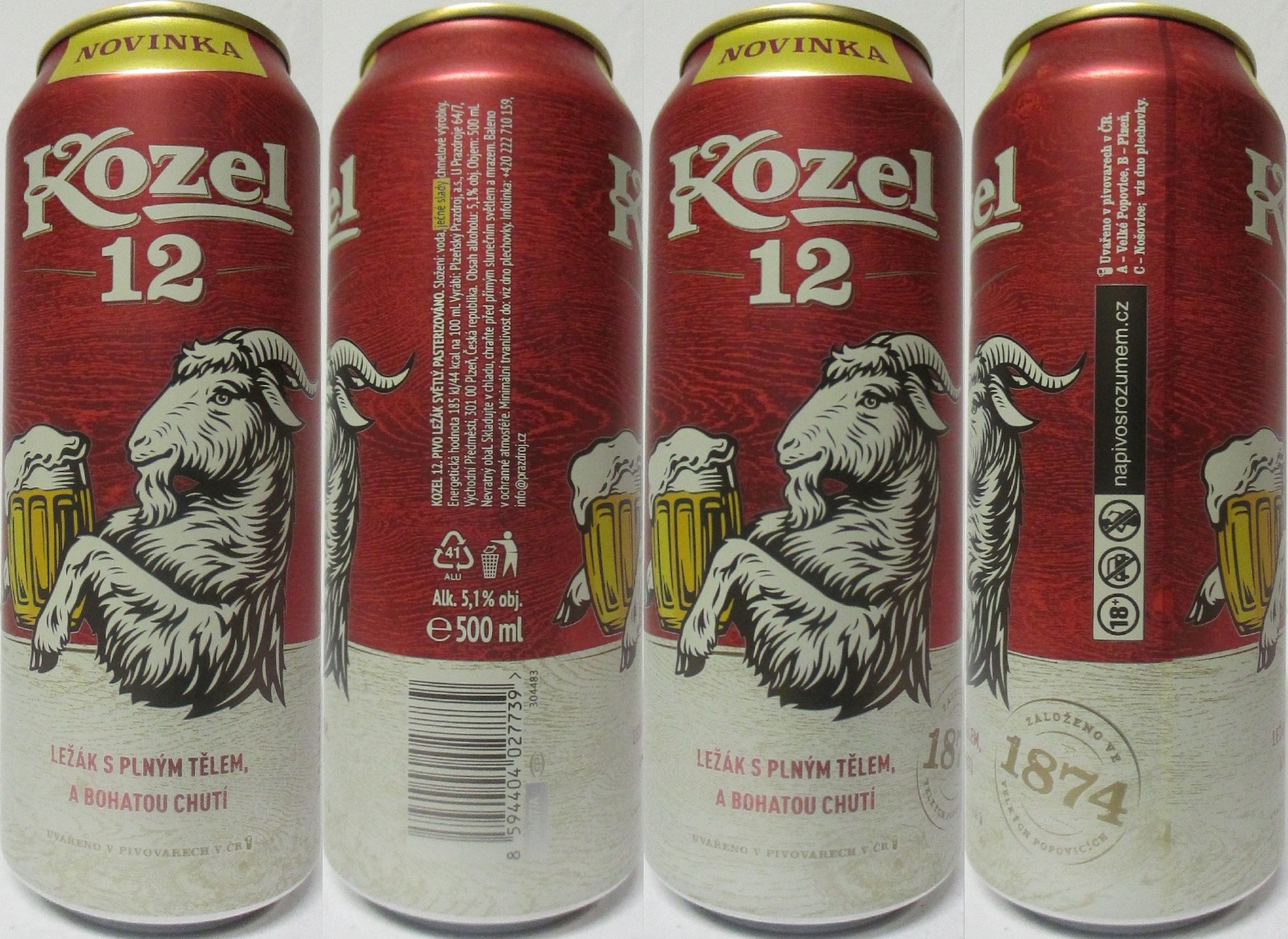 Kozel 12 NOVINKA LEŽÁK S PLNOU CHUTÍ A BOHATÝM TĚLEM UVAŘENO V PIVOVARECH V ČR (CZ) (50cl) (B/O) č.1