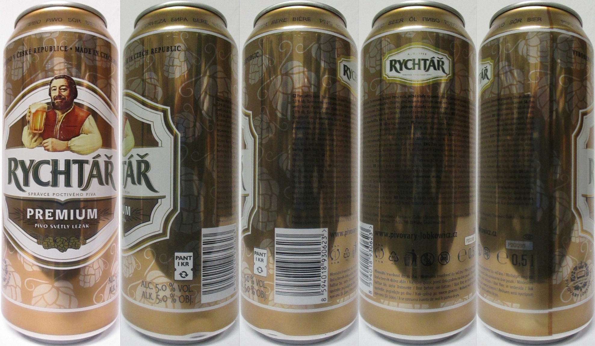 RYCHTÁŘ PREMIUM PIVO SVĚTLÝ LEŽÁK (CZ) (50cl) (B/O) č.2 