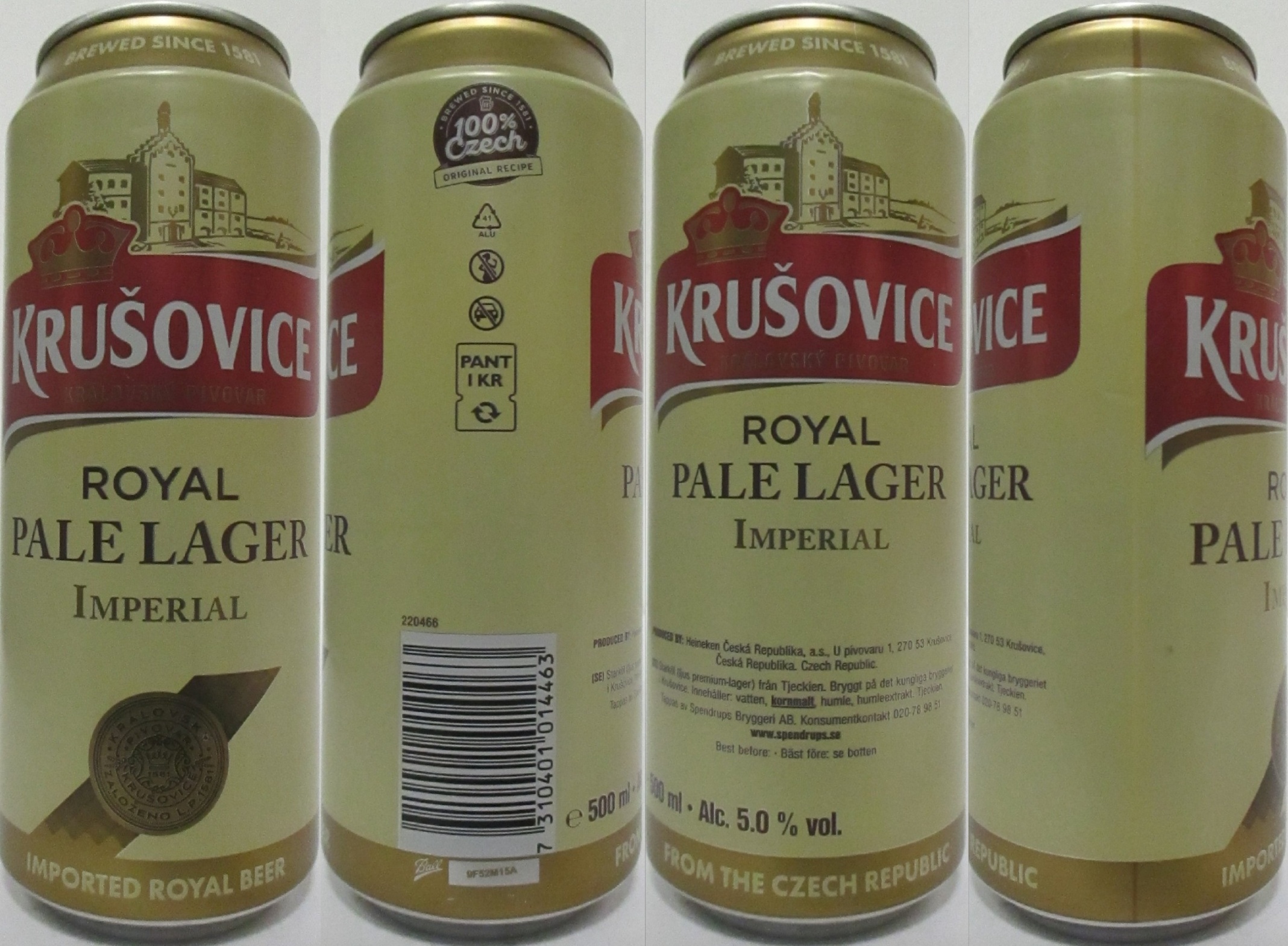 KRUŠOVICE ROYAL PALE LAGER IMPERIAL IMPERIAL ROYAL BEER (S) (50cl) (B/O) č.1 