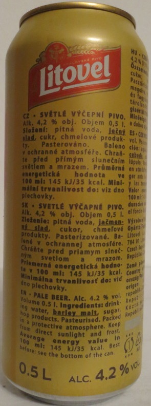 Litovel CLASSIC SVĚTLÉ VÝČEPNÍ PIVO (50cl) (B/O) č.1 