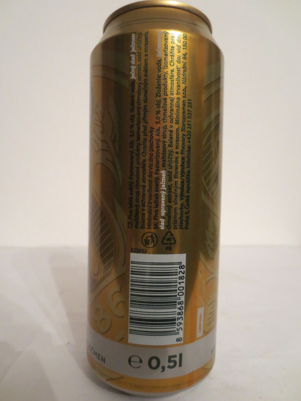 STAROPRAMEN LEŽÁK KVALITNÍ POLABSKÝ JEČMEN (50cl) (B/O)