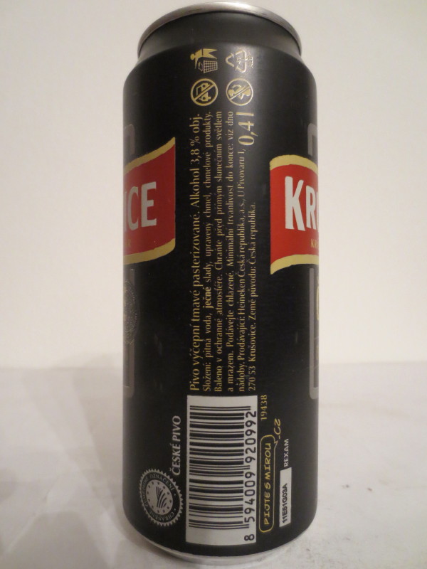 KRUŠOVICE KRÁLOVSKÝ PIVOVAR ČERNÉ (40cl) - matná verze