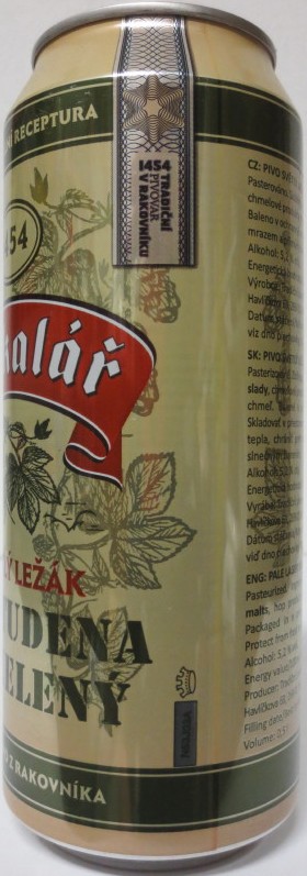 Bakalář SVĚTLÝ LEŽÁK ZA STUDENA CHMELENÝ (50cl) (B/O) č.2