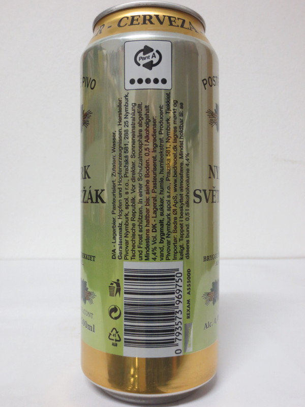 POSTŘIŽINSkÉ PIVO NYMBURK SVĚTLÝ LEŽÁK PILS (0,5L)