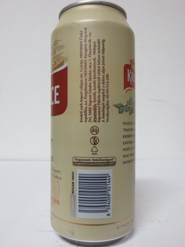 KRUŠOVICE KRÁLOVSKÝ PIVOVAR Světlé ZE ŽATECKÉHO CHMELE (50cl)