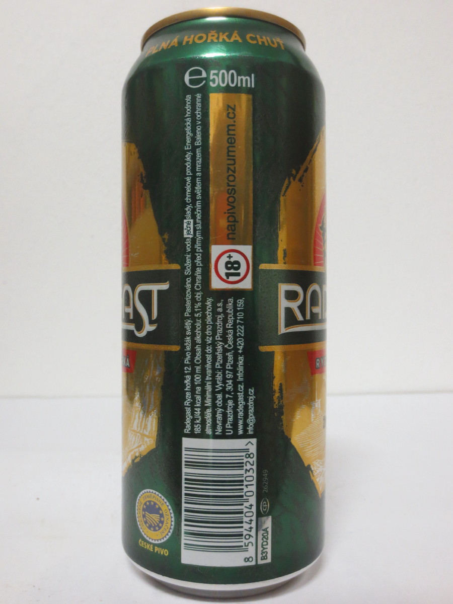 RADEGAST RYZE 12 HOŘKÁ ŽIVOT JE HOŘKÝ.BOHU DÍK (50cl) (B/O) č.1