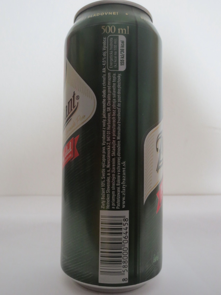 Zlatý Bažant 10% SVETLÉ 100% hurbanovský slad (50cl) (B/O)