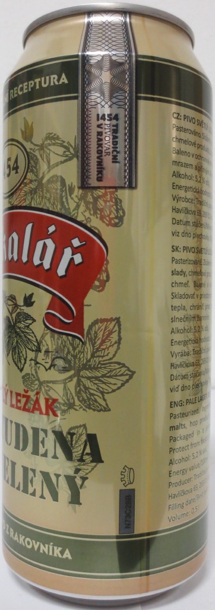 Bakalář SVĚTLÝ LEŽÁK ZA STUDENA CHMELENÝ (50cl) (B/O) č.3