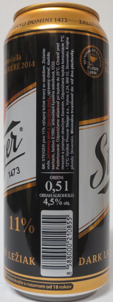 Steiger 1473 11% TMAVÝ VÝČAPNÝ LEŽIAK (50cl) (B/O) č.2