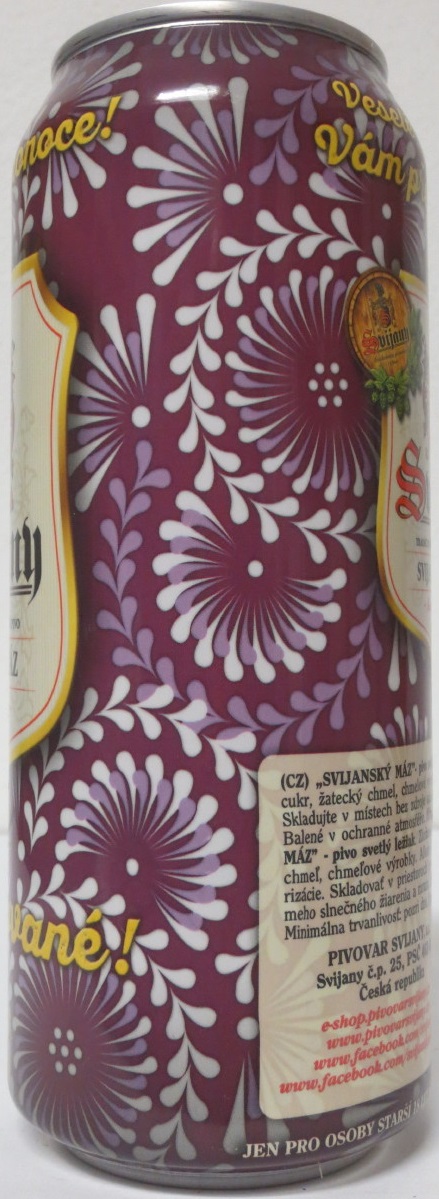 Svijany SVIJANSKÝ MÁZ Nepasterizované Veselé Velikonoce (50cl) (B/O) fialová