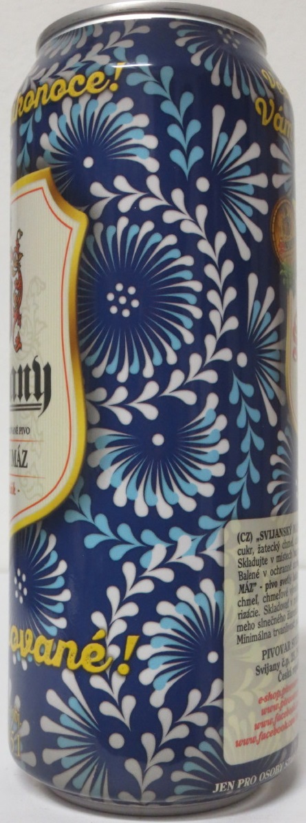 Svijany SVIJANSKÝ MÁZ Nepasterizované Veselé Velikonoce (50cl) (B/O) modrá 