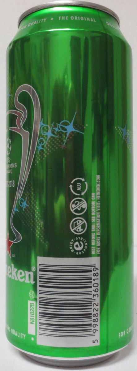 Heineken CHAMPIONS LEAGUE 2017-2018 (50cl) (B/O)