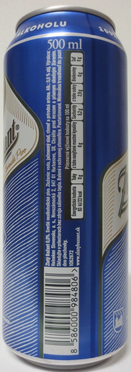 Zlatý Bažant 0,0% ALK. OBJ. (50cl) (B/O)