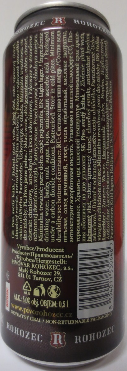 ROHOZEC Skalák SVĚTLÝ LEŽÁK (50cl) (B/O) č.1