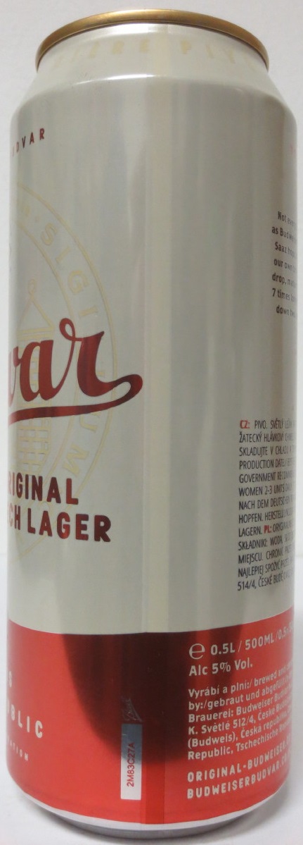 Budvar ORIGINAL CZECH LAGER BUDWEIS CZECH REPUBLIC (50cl) (B/O) Nr.1