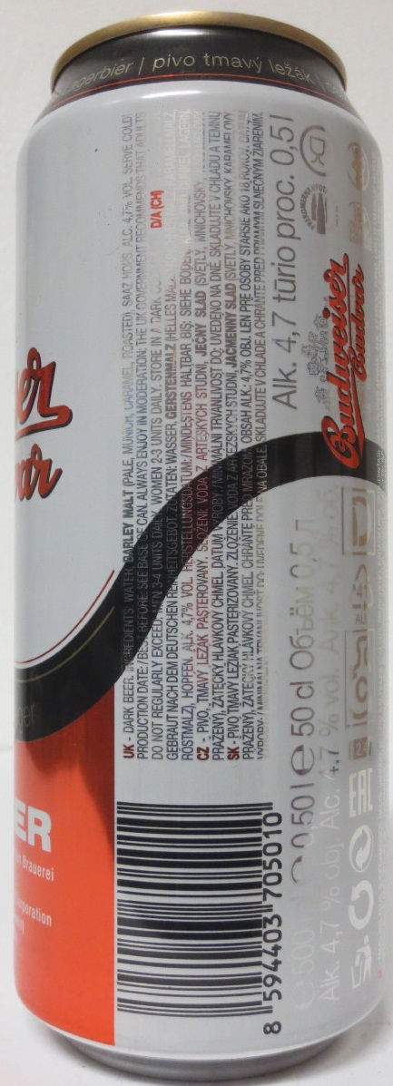 Budweiser Budvar B:DARK Czech Dark Lager (50cl) (B/O) č.3
