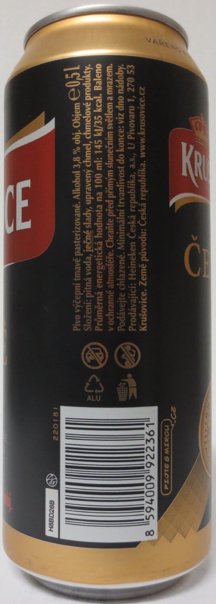 KRUŠOVICE KRÁLOVSKÝ PIVOVAR ČERNÉ (50cl) (B/O)