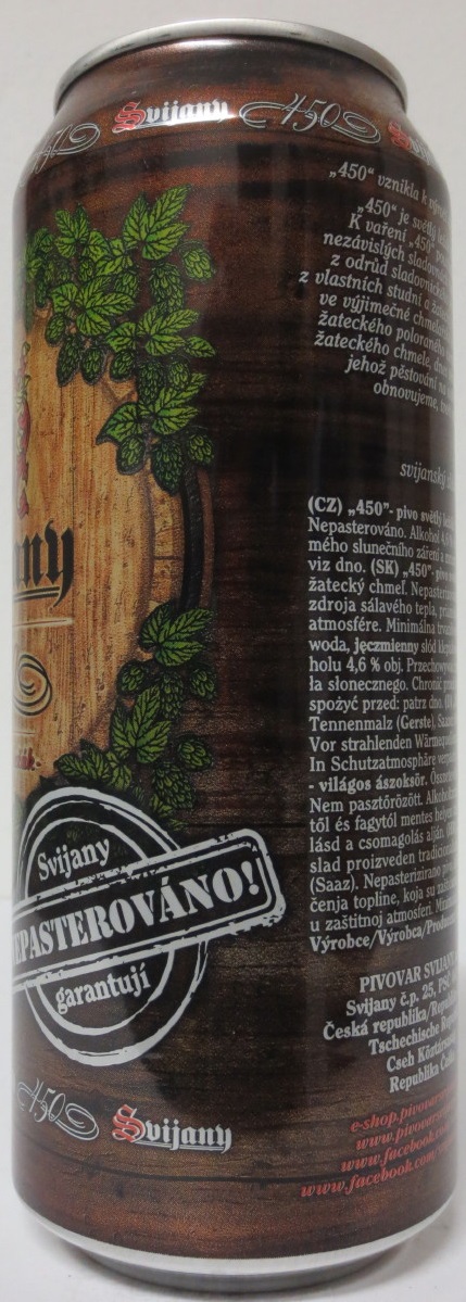 Svijany 450 Prémiový ležák 1564 (50cl) (B/O)