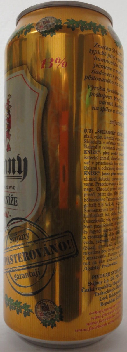 Svijany SVIJANSKÝ KNÍŽE Světlý speciál 1564 (50cl) (B/O)