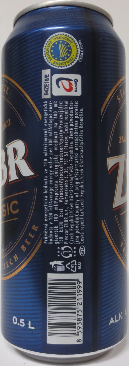 ZUBR CLASSIC (50cl) (B/O) č.3