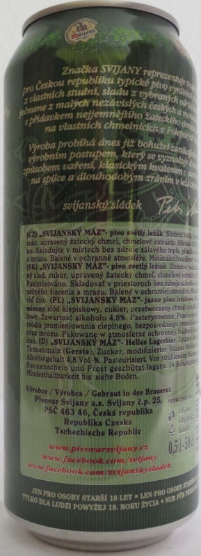 Svijany SVIJANSKÝ MÁZ - Světlý ležák - (50cl) (B/O) č.1