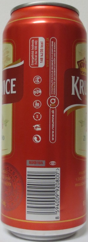 KRUŠOVICE 10% ZE ŽATECKÉHO CHMELE (50cl) (B/O) č.1