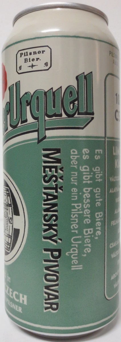 Pilsner Urquell MĚŠŤANSKÝ PIVOVAR (50cl) (B/O)