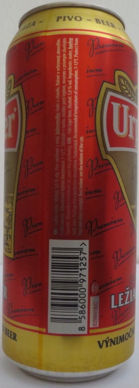 Urpiner Premium PALE LAGER EXCEPTIONAL SLOVAK BEER(50cl) (B/O) č.1