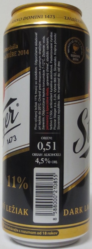 Steiger 1473 11% TMAVÝ VÝČAPNÝ LEŽIAK (50cl) (B/O) č.1
