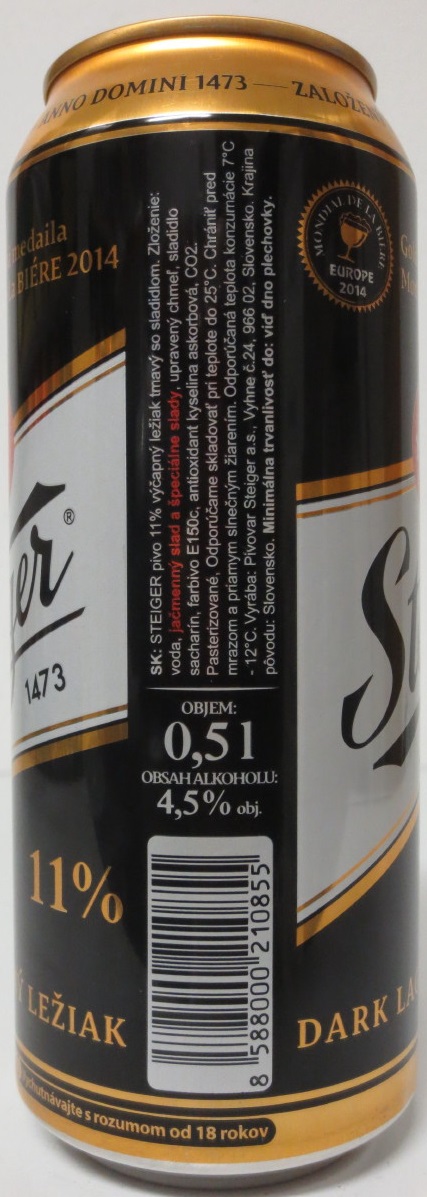 Steiger 1473 11% TMAVÝ VÝČAPNÝ LEŽIAK (50cl) (B/O) č.3