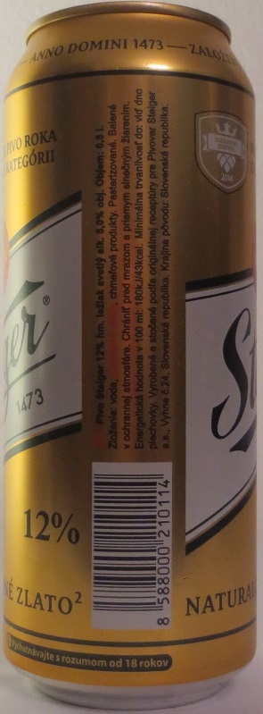 Steiger 1473 12% ČISTĚ PRÍRODÉ ZLATO (50cl) (B/O) č.1