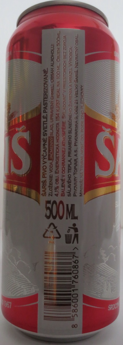 ŠARIŠ 10% (50cl) (B/O) č.1