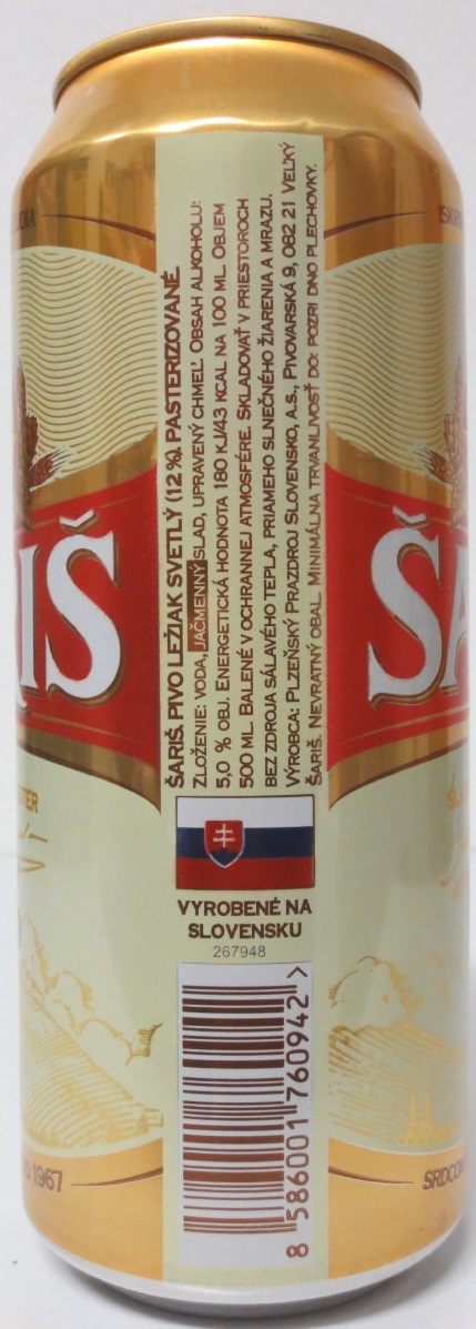 ŠARIŠ 12% ZLATÁ (50cl) (B/O) č.2