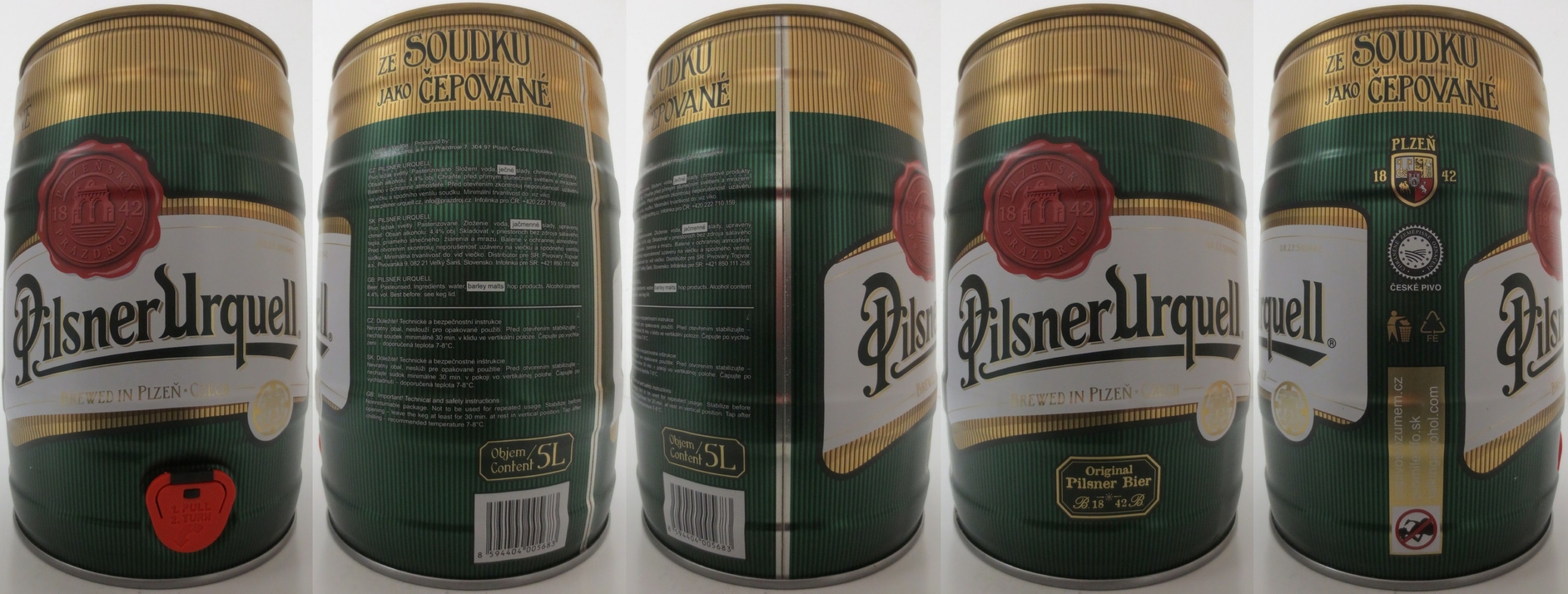 Pilsner Urquell BREWED IN PLZEŇ.CZECH (5L) č.7b