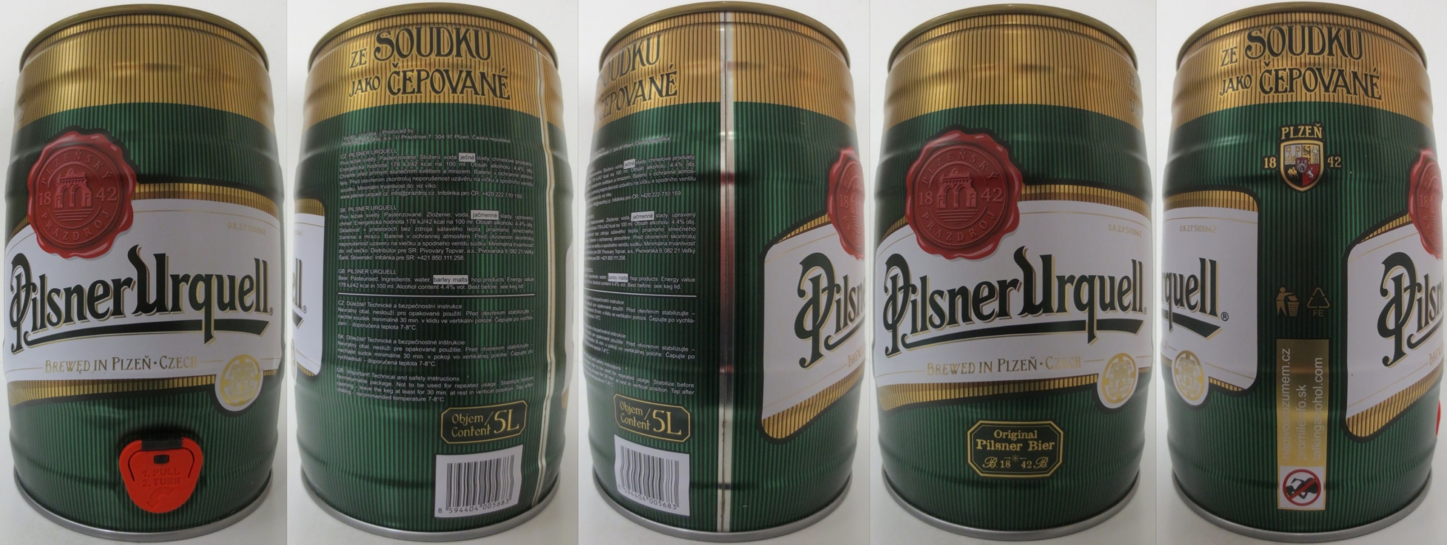 Pilsner Urquell BREWED IN PLZEŇ.CZECH (5L) č.7c