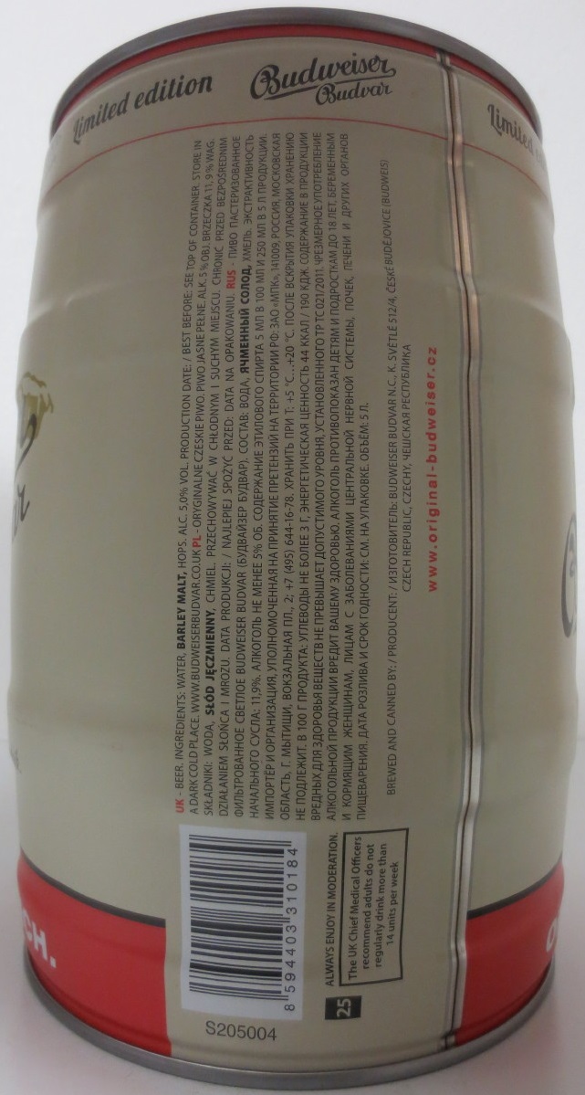 Budweiser Budvar ORIGINAL. CZECH. (5L) č.1