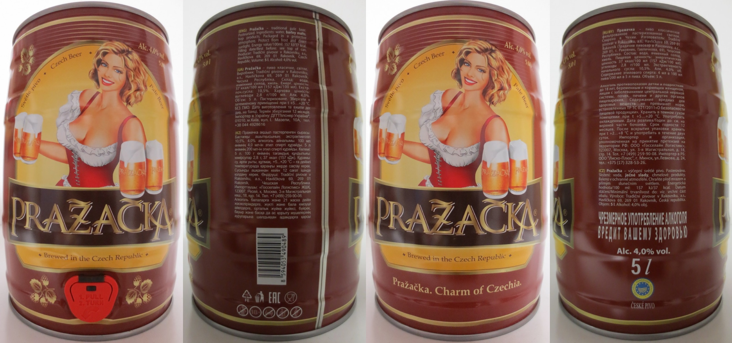 PRAŽAČKA Brewed in the Czech Republic (5L) č.1