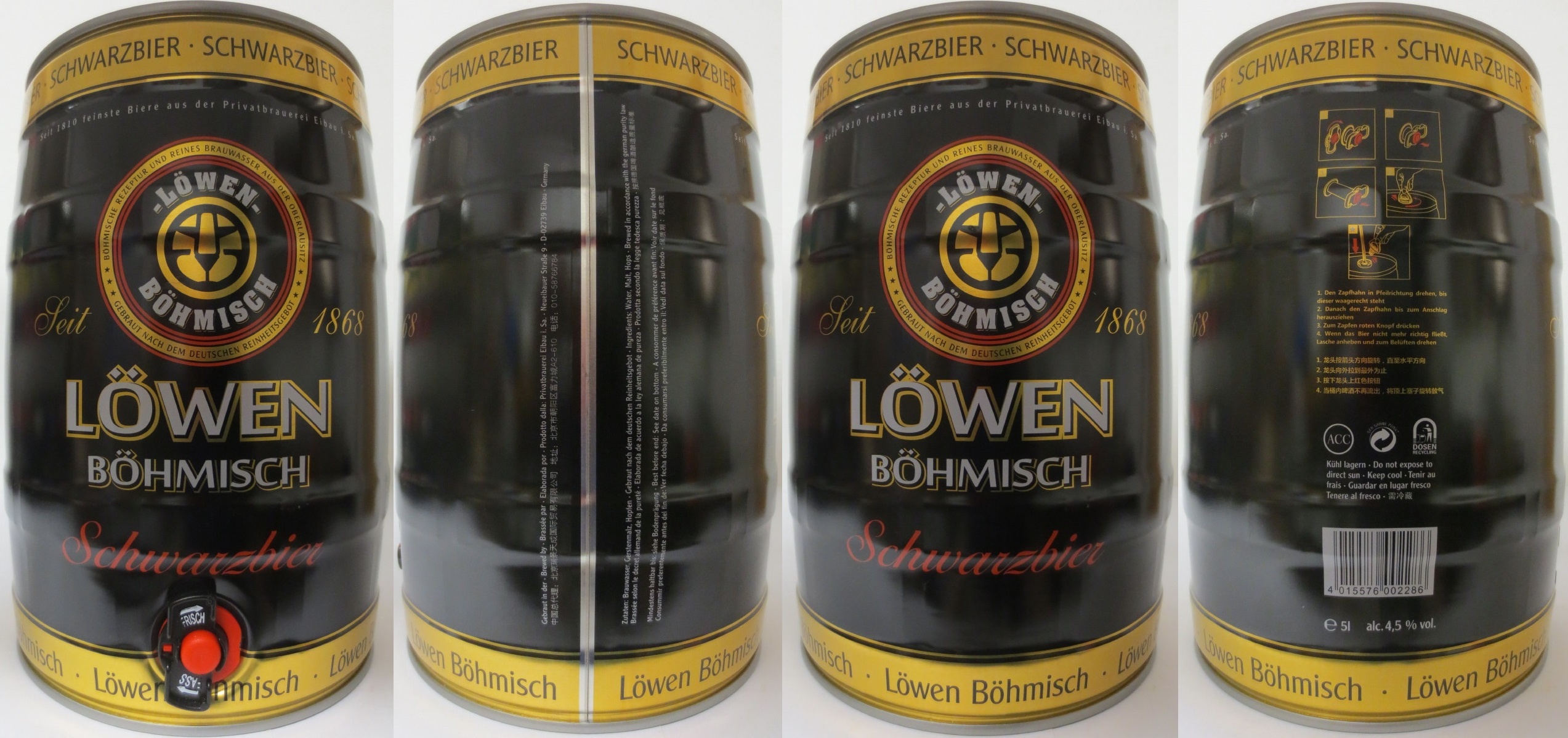 LÖWEN BÖHMISCH Schwarzbier (5L) Nr.1 