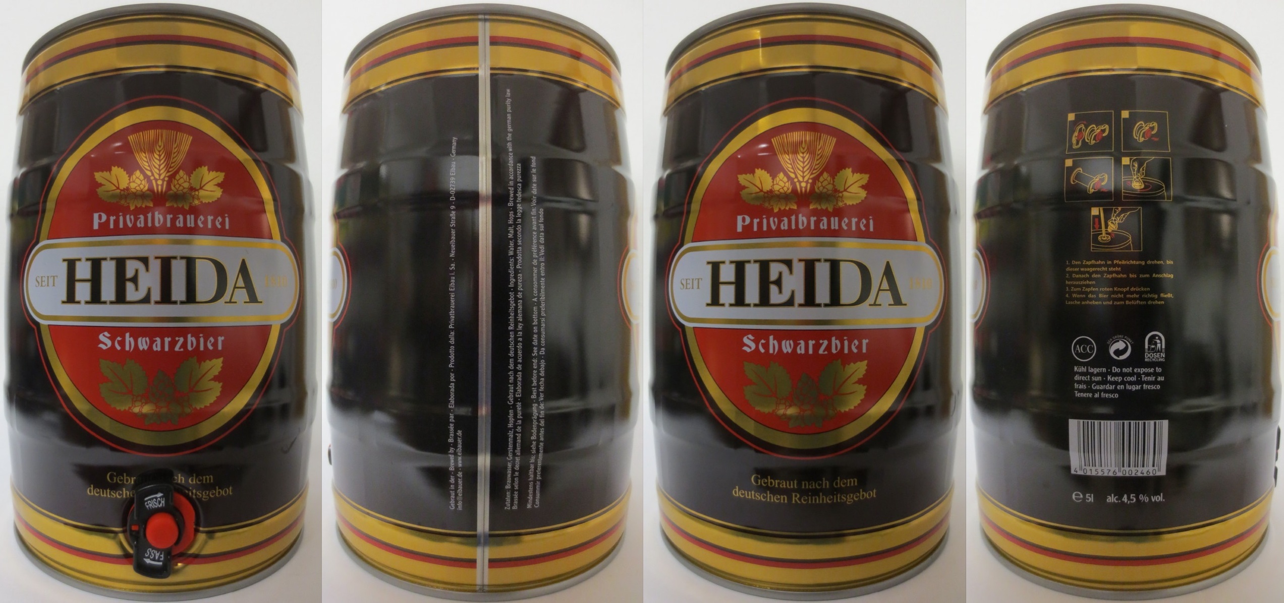 Privatbrauerei HEIDA Schawarzbier (5L) Nr.1