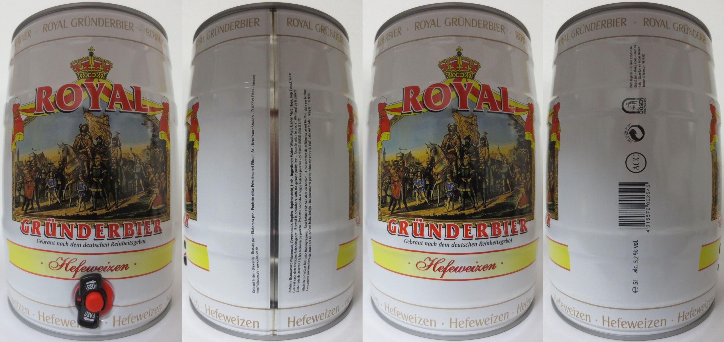 ROYAL GRÜNDERBIER Hefeweizen (5L) Nr.1