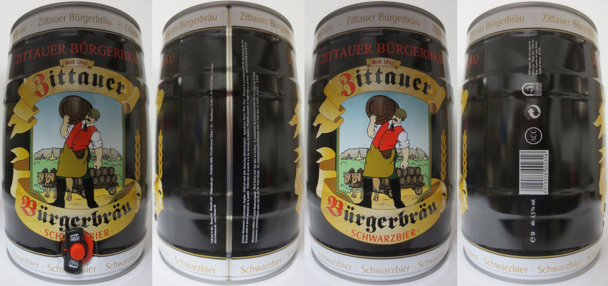 ZITTAUER BÜRGERBRÄU Zittauer Bürgebräu SCHWARZBIER (5L) Nr.1