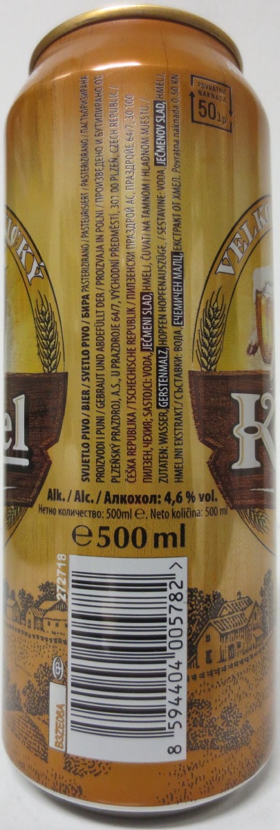 VELKOPOPOVICKÝ Kozel 1874 PREMIUM LAGER č.1 (50cl) (B/O)