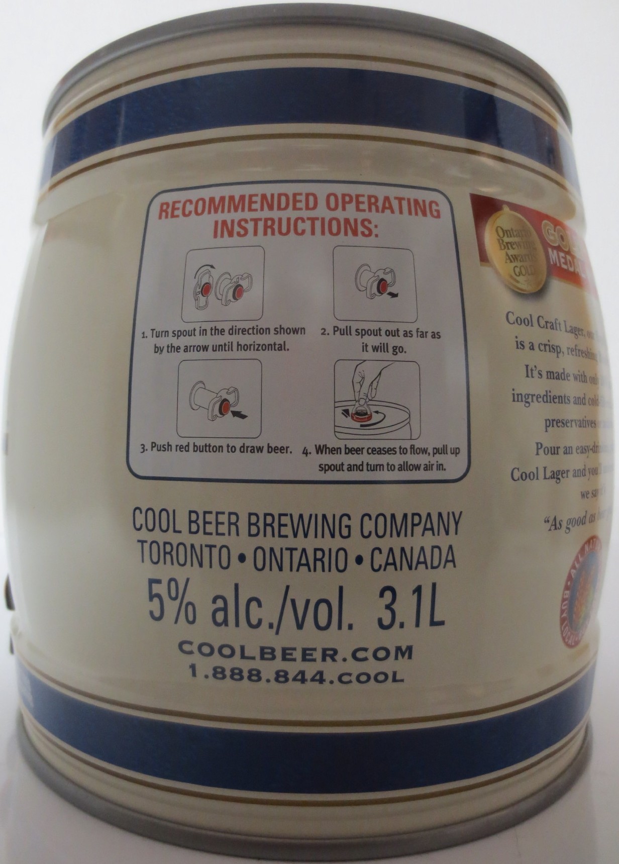 COOL CRAFT LAGER tap dat (3,1L) Nr.1