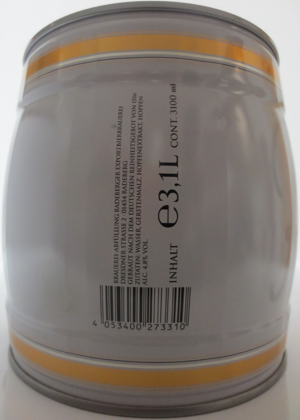 Radeberger PILSENER (3,1L) Nr.1 